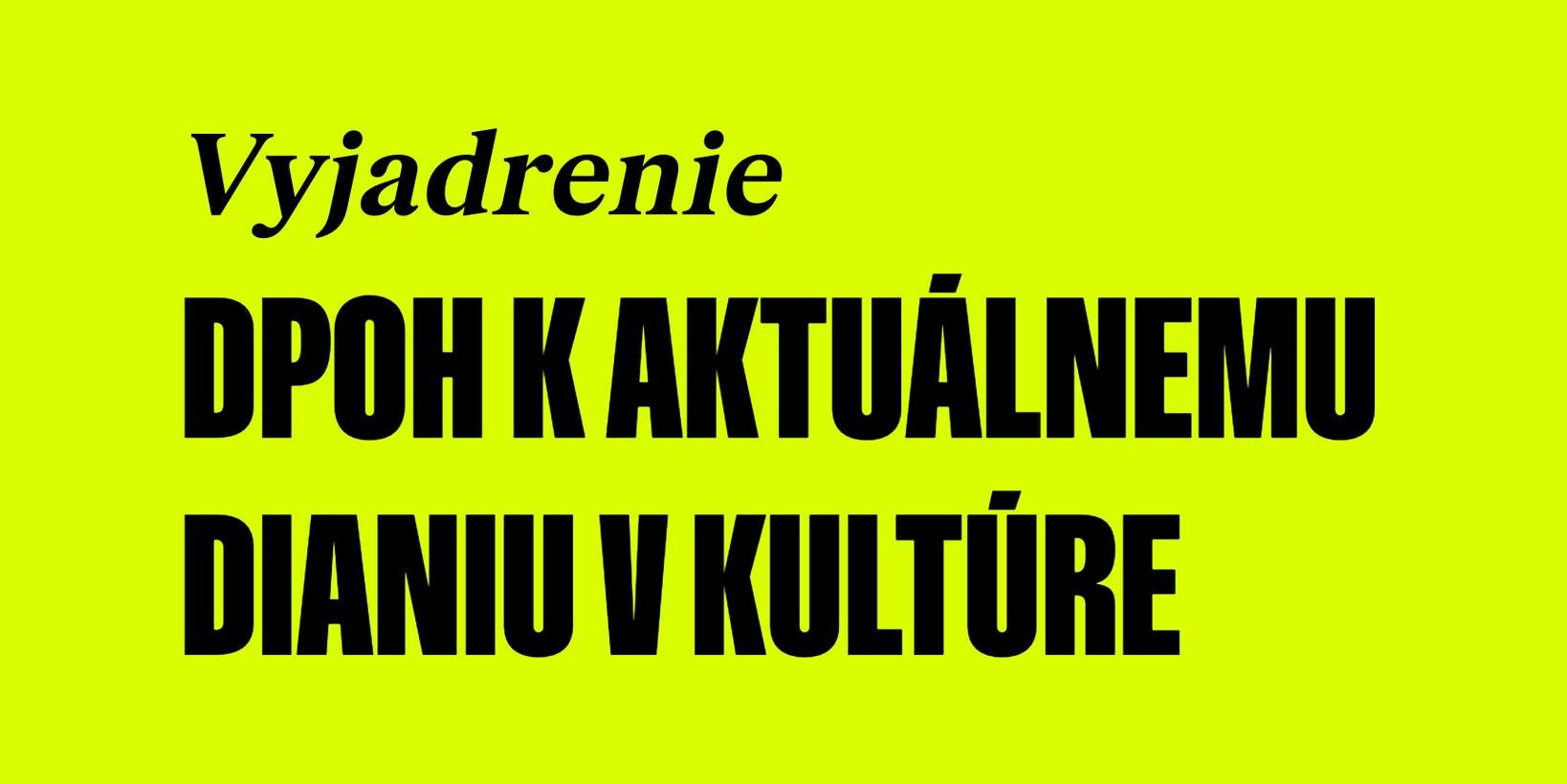 Reakcia na aktuálne dianie v kultúre